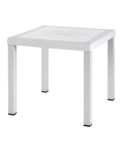 TAVOLO DA ESTERNO "BRIO"  QUADRATO COLORE BIANCO, 82X82 CM